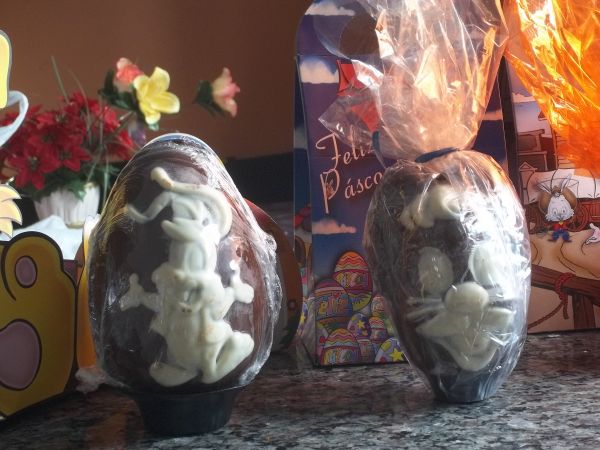 ovos de pascoa com a carinha do coelho